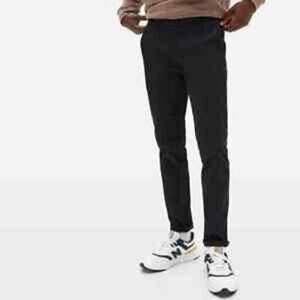 Everlane Pants Black Straight Leg The Performance Chino Rolled Up Slim Fit 31X32